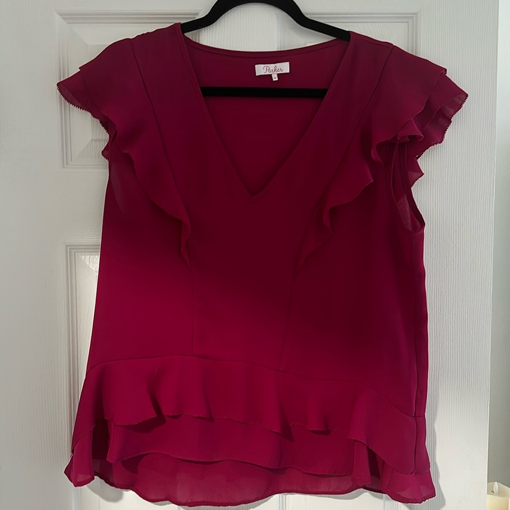 Parker pink blouse. Worn once. Perfect condition